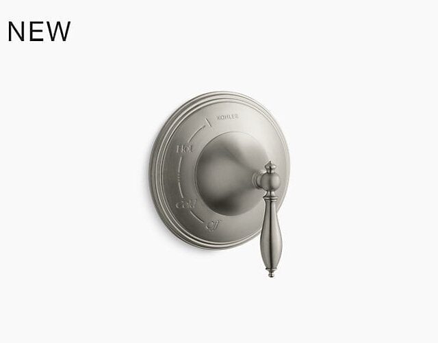 Finial Rite Temp Valve Trim - Brushed Nickel
