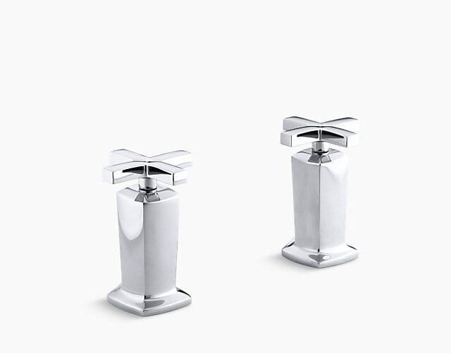 Margaux® Valve Trim with Cross Handles for Deck-Mount High-Flow Bath Valve