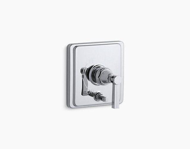 Pinstripe® Rite-Temp® Pressure-Balancing Valve Trim with Diverter and Grooved Lever Handle