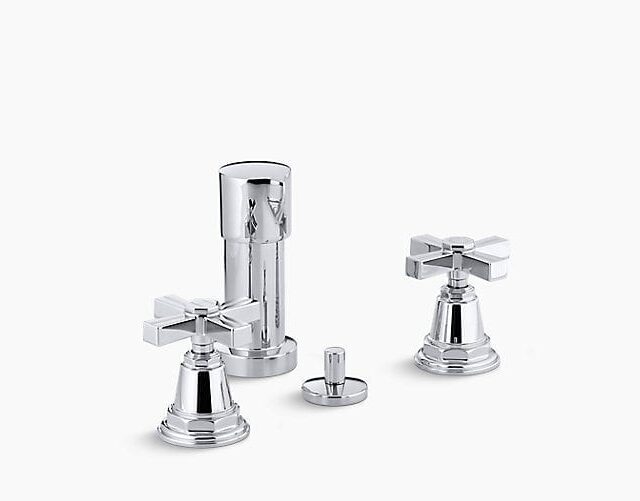 Pinstripe® Pure Vertical Spray Bidet Faucet with Cross Handles