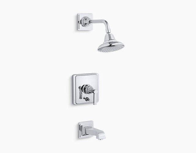 Pinstripe® Rite-Temp® Pressure-Balancing Bath and Shower Faucet Trim with Lever Handle