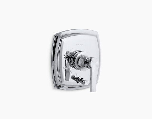 Margaux® Rite-Temp® Pressure-Balancing Valve Trim with Push-Button Diverter and Lever Handles