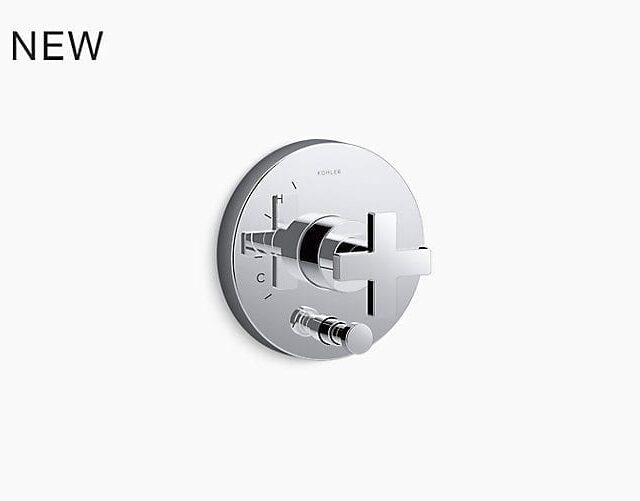 Composed® Valve Trim with Diverter and Cross Handle for Rite-Temp® Pressure-Balancing Valve