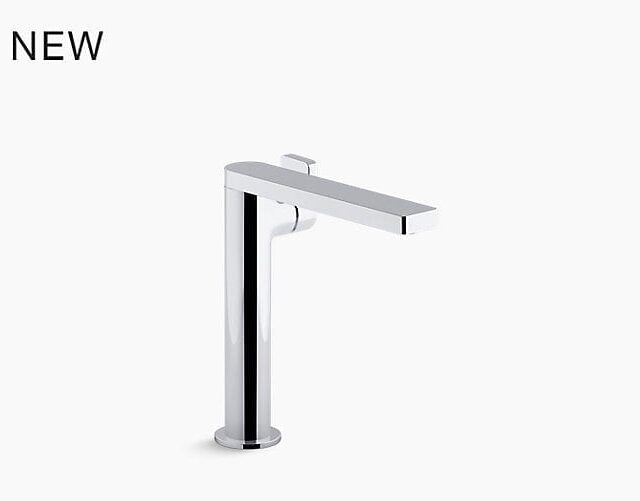 Composed Tall Single-Handle Bathroom Sink Faucet with Lever Handle