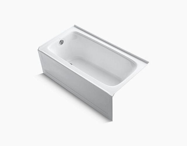 Bancroft® 60" x 32" Alcove Bath with Integral Apron, Integral Flange and Left-Hand Drain