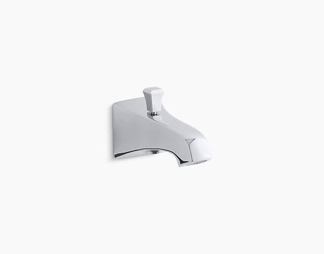 Memoirs® Stately Wall-Mount 6" Diverter Bath Spout with Deco Lift Rod