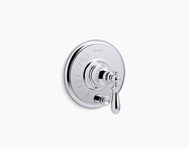 Artifacts® Rite-Temp® Pressure-Balancing Valve Trim with Push-Button Diverter and Swing Lever Handle