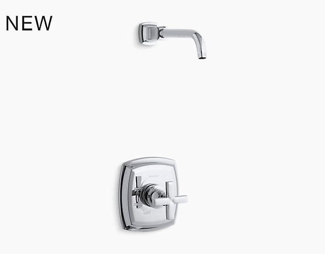 Margaux® Rite-Temp® Shower Valve Trim with Cross Handle, Less Showerhead