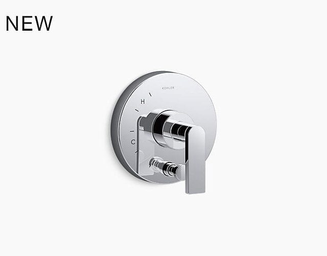 Composed® Valve Trim with Diverter and Lever Handle for Rite-Temp® Pressure-Balancing Valve