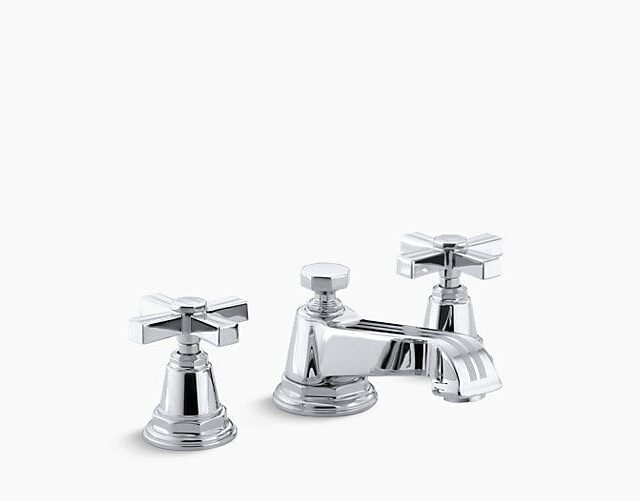 Pinstripe® Widespread Bathroom Sink Faucet with Cross Handles