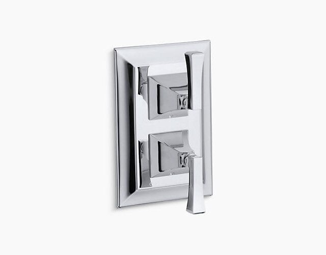 Memoirs® Stately Valve Trim with Deco Lever Handles for Stacked Valve
