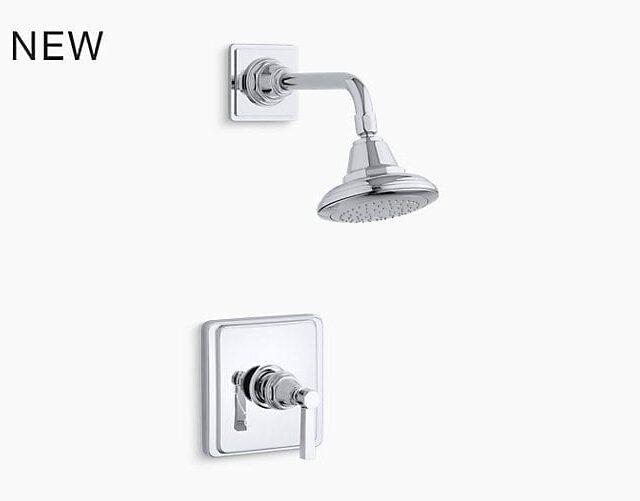 Pinstripe® Rite-Temp® Shower Valve Trim with Lever Handle and 2.5 GPM Showerhead