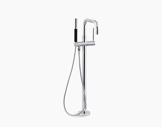 Purist Floor-Mount Bath Filler Trim with Handshower