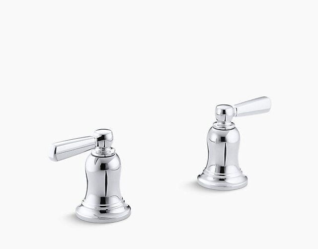 Bancroft Deck-Mount High-Flow Bath Valve Trim with Metal Lever Handles