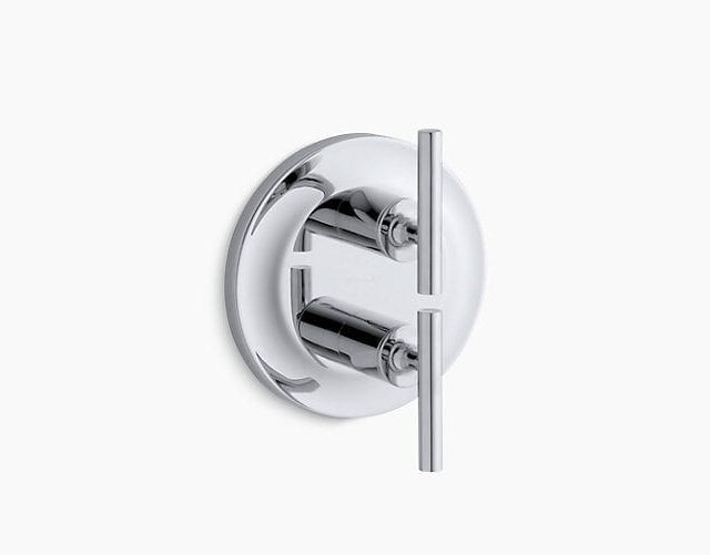 Purist Valve Trim with Lever Handles for Stacked Valve