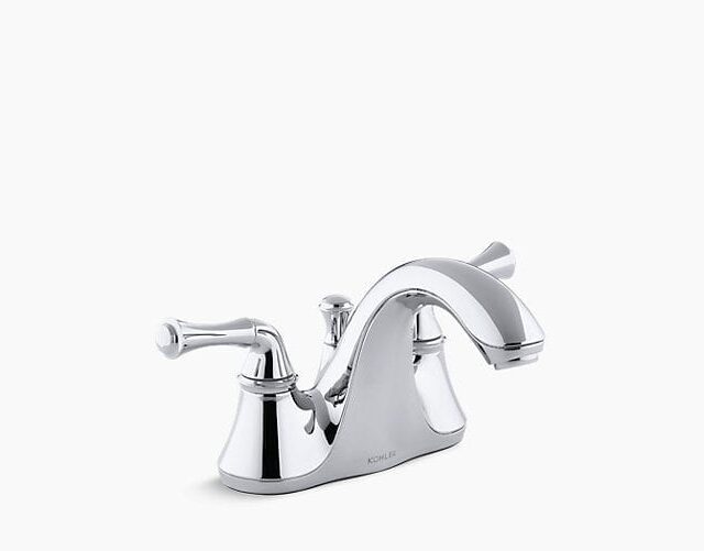 Forté Centerset Bathroom Sink Faucet with Traditional Lever Handles