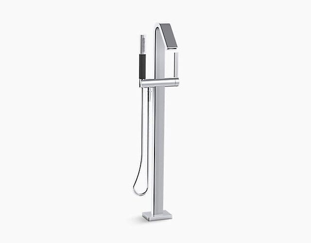 Loure Floor-Mount Bath Filler Trim with Handshower