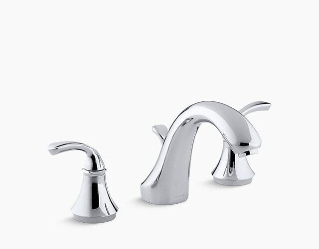 Forté Sculpted Deck-Mount Bath Faucet Trim for High-Flow Valve with Diverter Spout