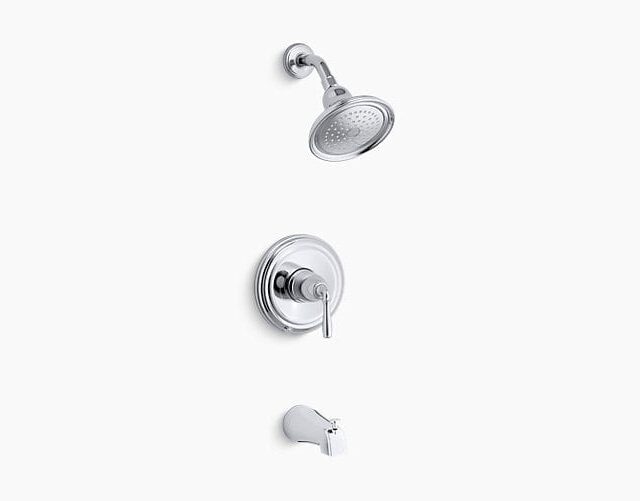 Devonshire Rite-Temp Bath and Shower Valve Trim with Lever Handle, NPT Spout and 2.5 GPM Showerhead