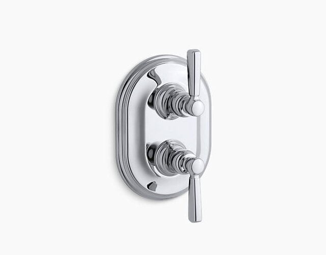 Bancroft Stacked Valve Trim with Metal Lever Handles