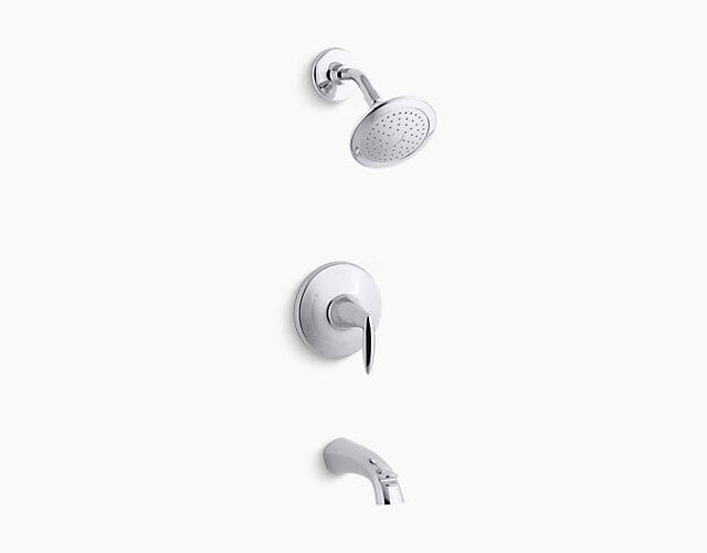 Alteo Rite-Temp Bath and Shower Valve Trim with Lever Handle, Spout and 2.5 GPM Showerhead