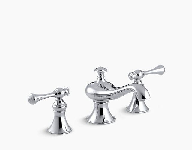 Revival Widespread Bathroom Sink Faucet with Traditional Lever Handles