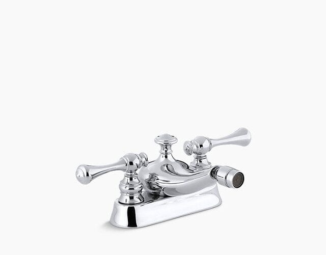 Revival Centerset Horizontal Swivel Spray Spout Bidet Faucet with Traditional Lever Handles