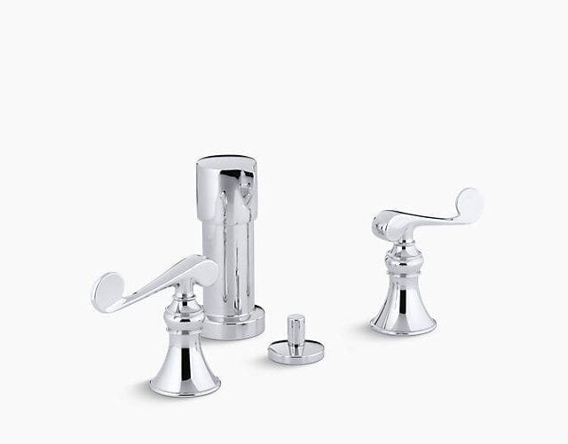 Revival Vertical Spray Bidet Faucet with Scroll Lever Handles
