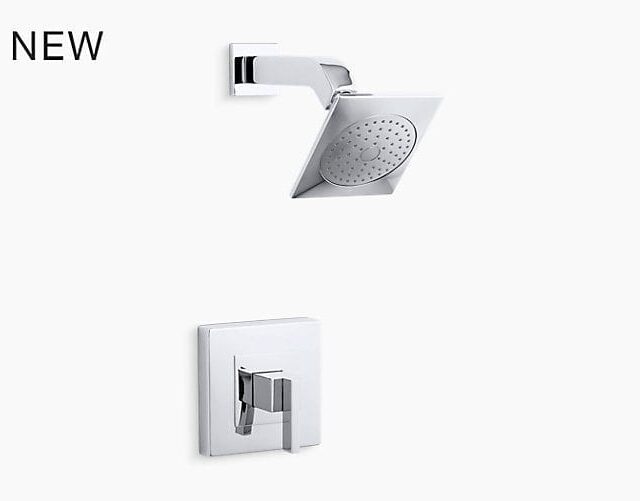 Loure Rite-Temp Shower Valve Trim with Lever Handle and 2.5 GPM Showerhead