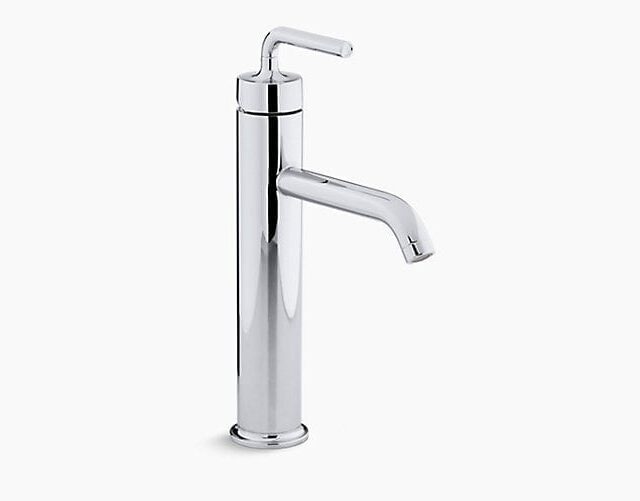 Purist Tall Single-Handle Bathroom Sink Faucet with Straight Lever Handle
