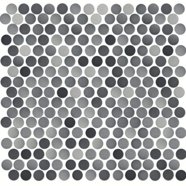 PENNY ROUND CLOUDY PORCELAIN MOSAIC TILE