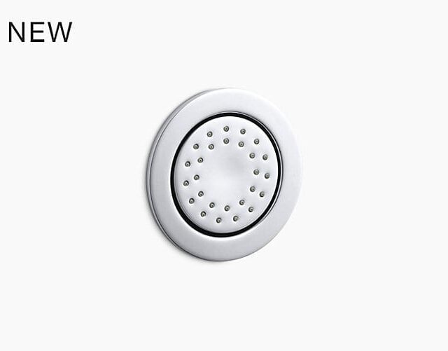 Watertile Round 27-Nozzle Body Spray 2.0 GPM with Stimulating Spray and Katalyst Air-Induction Technology