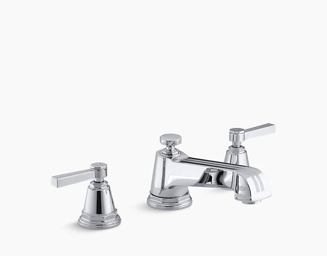 Pinstripe®  Deck-Mount Bath Faucet Trim for High-Flow Valve with Lever Handles