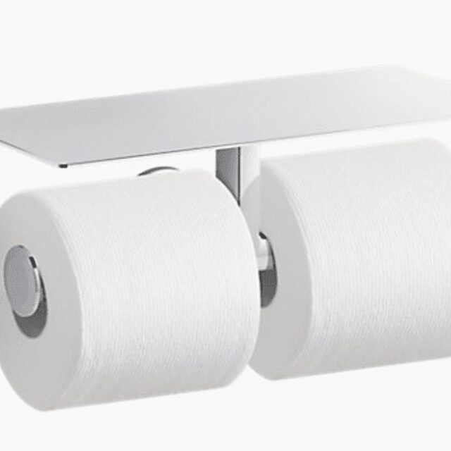 Components Covered Double Toilet Tissue Holder