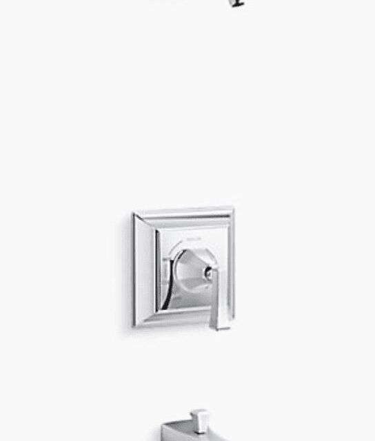 Memoirs® Stately Rite-Temp® Bath and Shower Trim Set with Deco Lever Handle and Spout, Less Showerhead