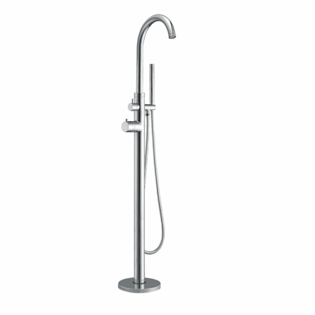 Bathhaus Freestanding 41" Single Lever Tub Filler with Integrated Diverter Valve and Hand Held Shower Spray Spray