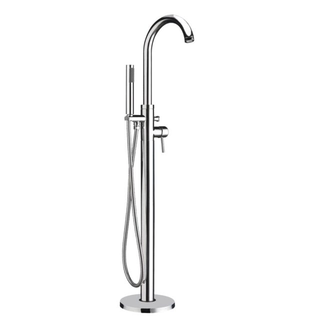 Bathhaus Freestanding 39" Single Lever Tub Filler with Integrated Diverter Valve and Hand Held Shower Spray Spray