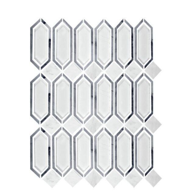 NORTHBROOK GLASS WITH MOONSTONE MARBLE MOSAIC WALL TILE